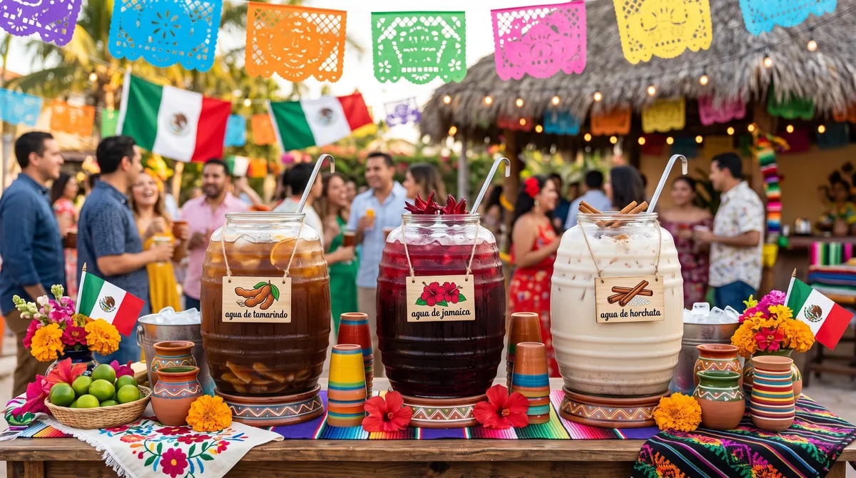 Aguas frescas mexicanas: guía rápida de tamarindo, jamaica y horchata para el calor