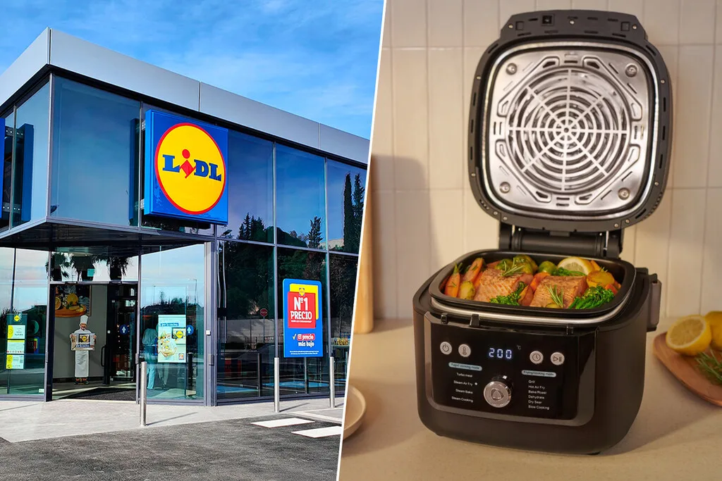 Llega a Lidl el viernes, 16 de octubre, una freidora de aire compacta que también es vaporera