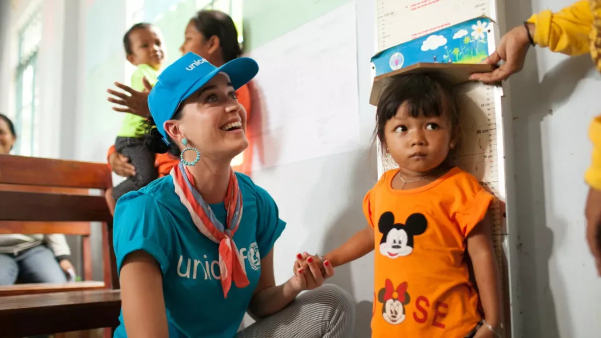 Katy Perry has supported UNICEF’s global child welfare efforts since 2013