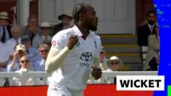 England get early breakthrough as Archer removes Masood