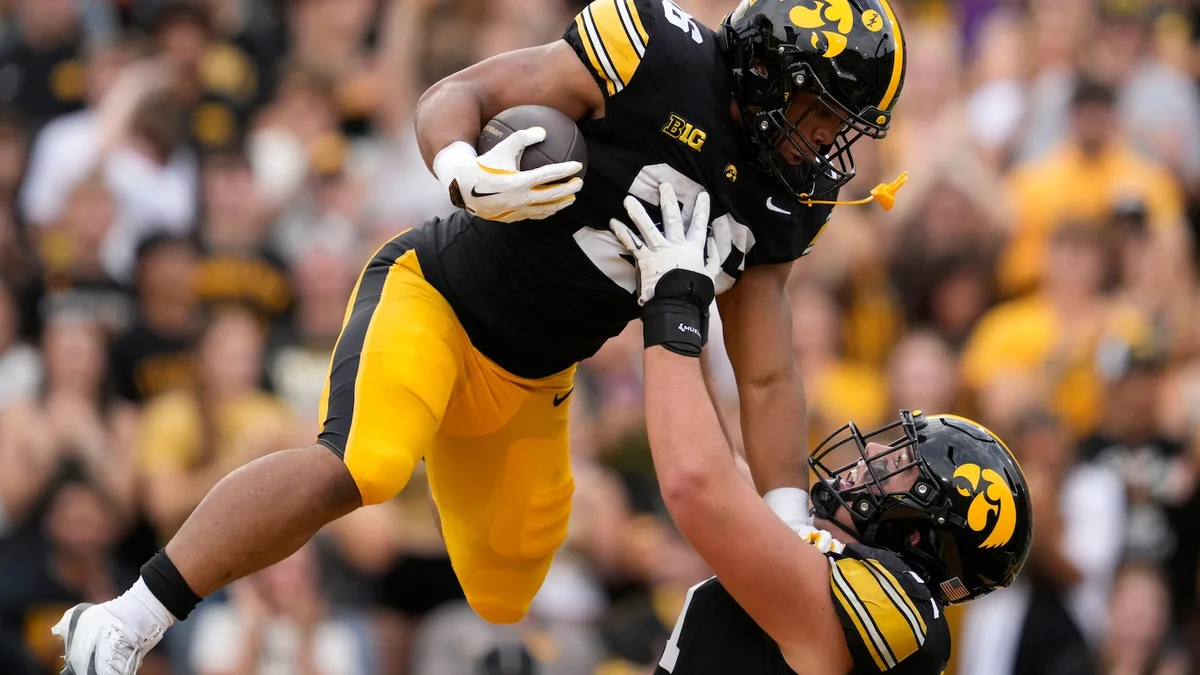 No. 18 Iowa has three go over 100 yards rushing as Hawkeyes roll to 55-0 win over Northern Iowa