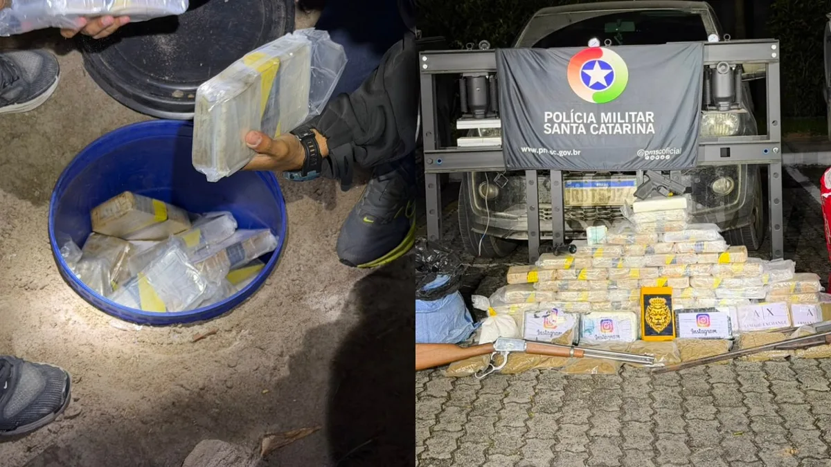 Galinheiro usado para esconder mais de 100 kg de cocaína e maconha debaixo da terra é descoberto em SC