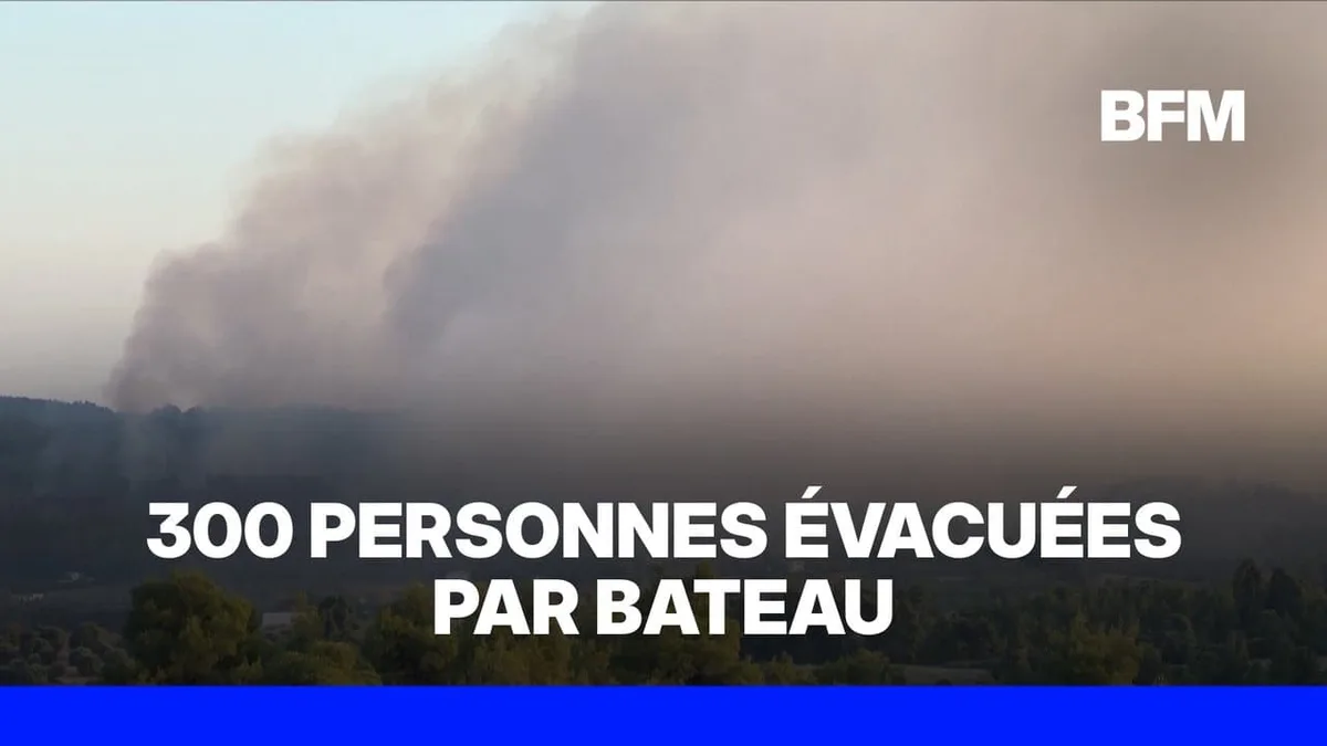 Grèce: des touristes et des habitants fuient un village à cause d'un incendie