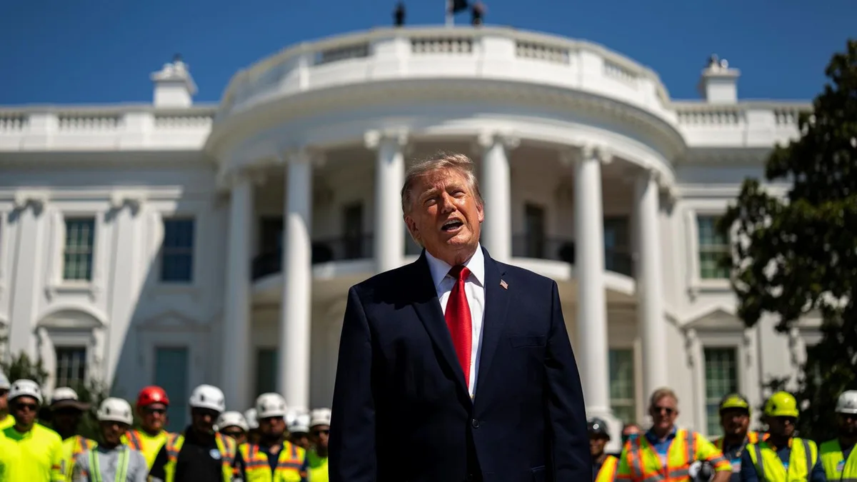 Hohes Lob für Gras und Steine: Trump schwärmt von seinem „Hubschrauber-Landeplatz der Extraklasse“