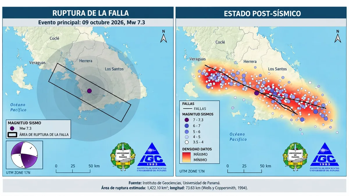 Terremoto en Panamá provocó una ruptura de falla estimada en 73 kilómetros