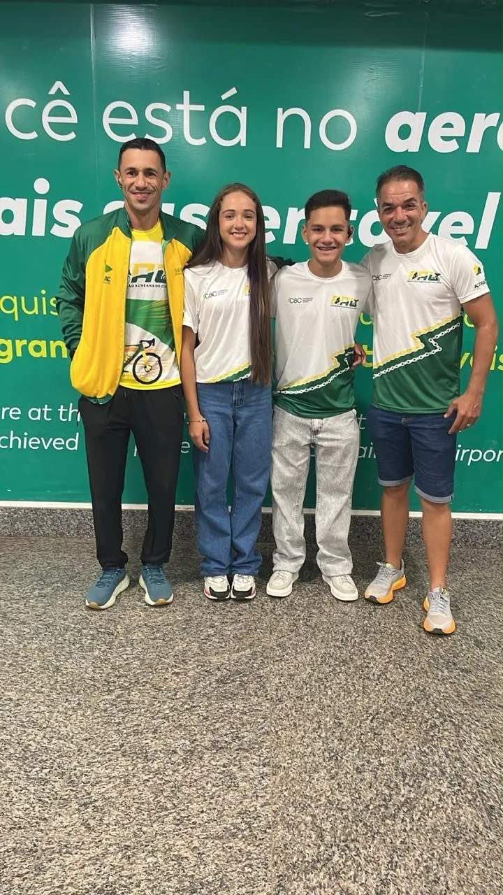 Dupla acreana viaja para disputa do ciclismo nos Jogos Escolares Brasileiros, em Brasília