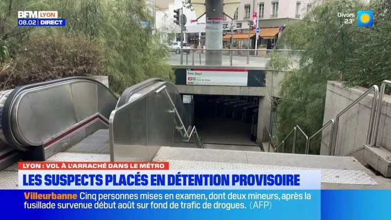 Vol à l'arraché d'un octogénaire dans le métro à Lyon : les suspects placés en détention provisoire