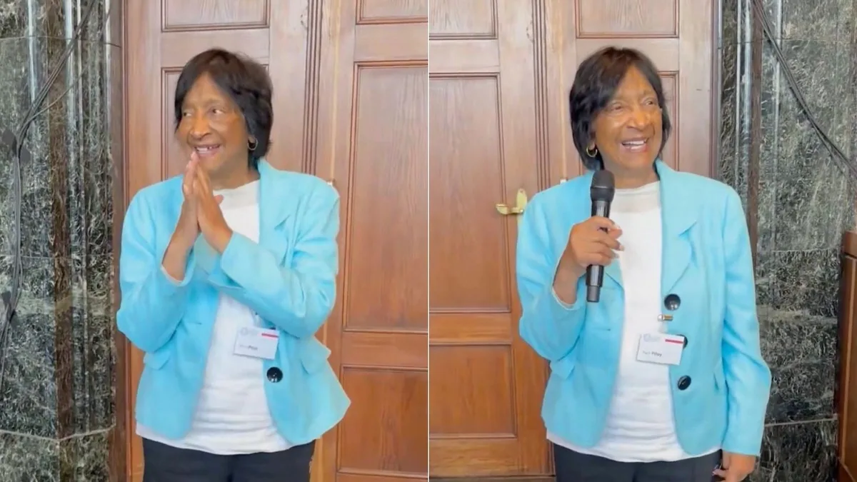 VÍDEO: Navy Pillay alfineta presidente dos EUA ao agradecer Nobel da Paz 2026: 'Talvez eu divida o prêmio com Trump'