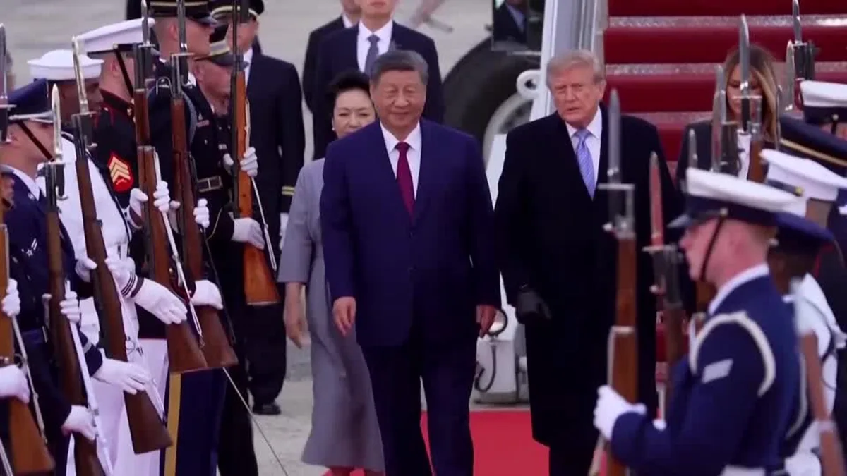 Trump welcomes Chinese President Xi Jinping to Washington