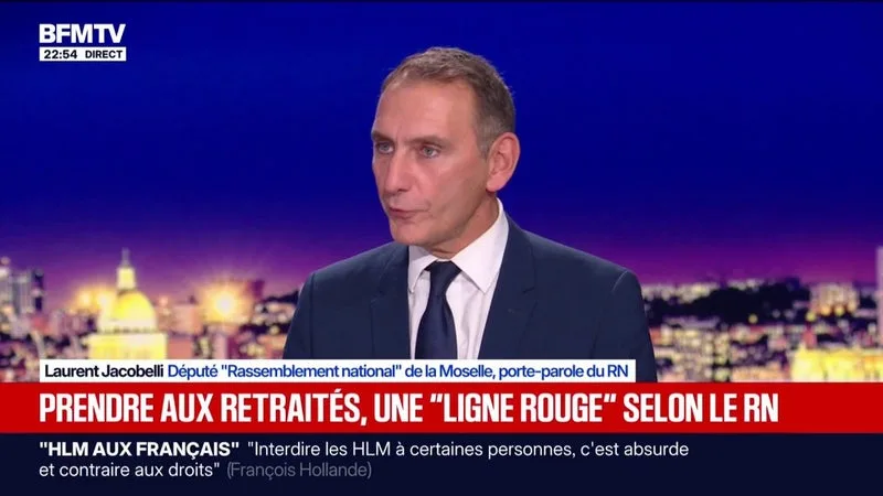 Budget: "Je ne considère pas que la retraite soit une mauvaise dépense", explique Laurent Jacobelli, député et porte-parole du RN