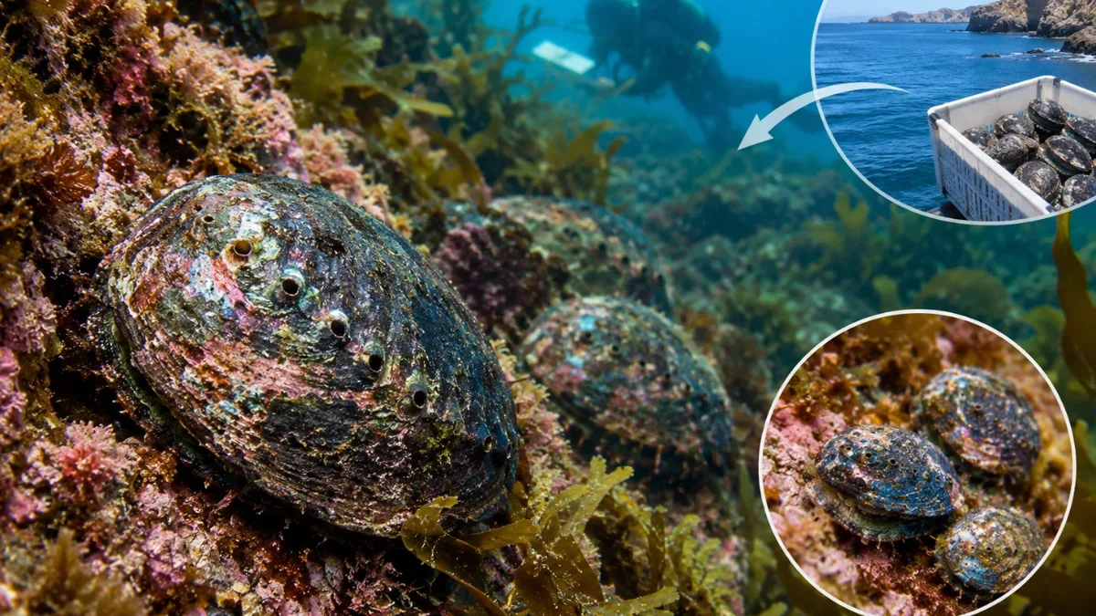 California moves 246 endangered abalone; population rises from 54 to 302