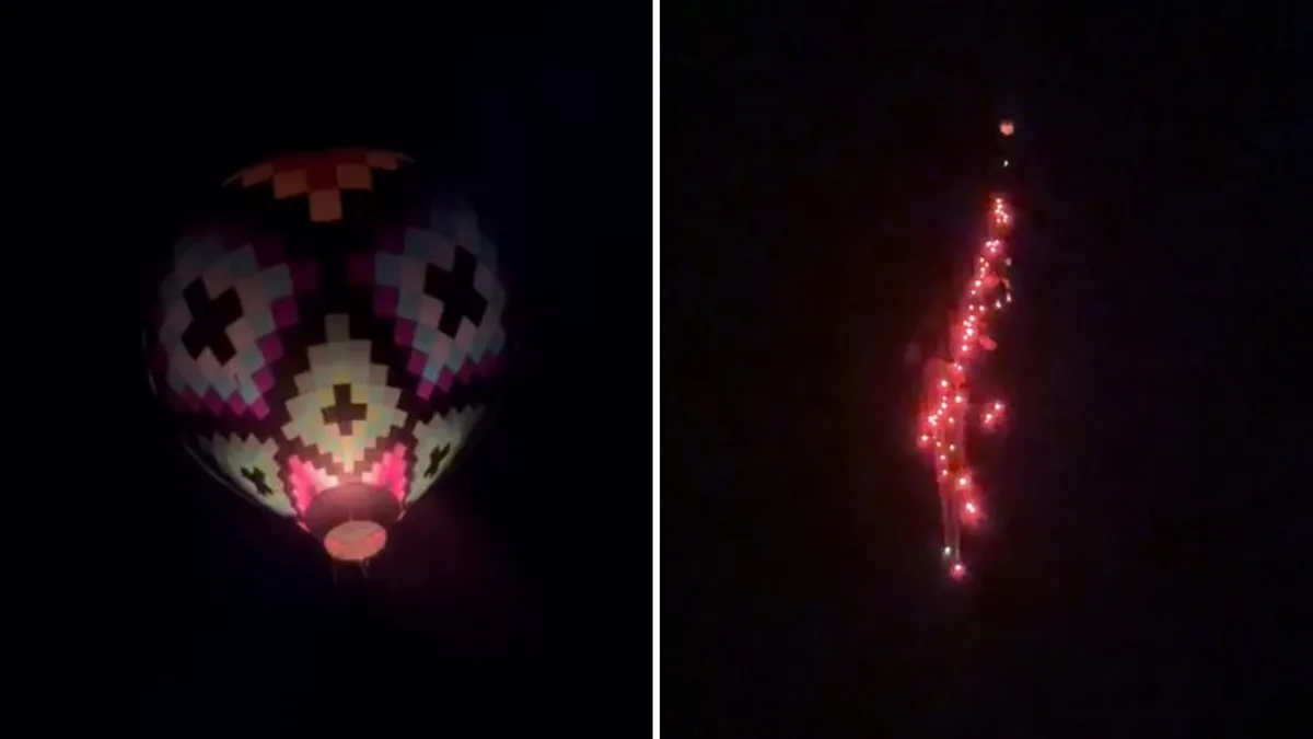 Balão com fogos de artifício assusta moradores de Cachoeiro: 'Pareciam bombas'