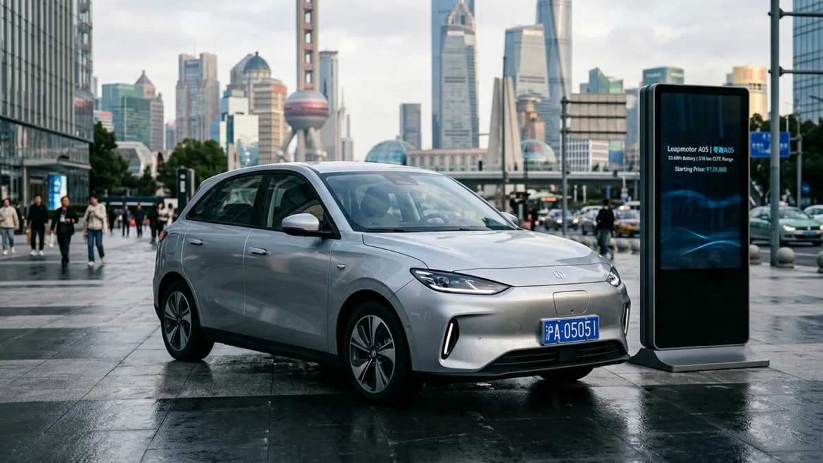 Acima de 500 km por carga, Leapmotor A05 elétrico mira BYD Dolphin e Geely EX2 com carroceria hatch e cabine espaçosa