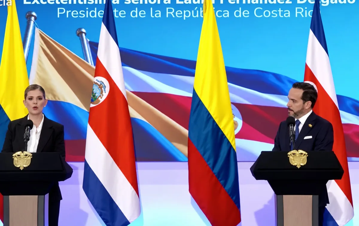 Así fue la reunión entre el presidente colombiano Abelardo de la Espriella y la mandataria costarricense Laura Fernández