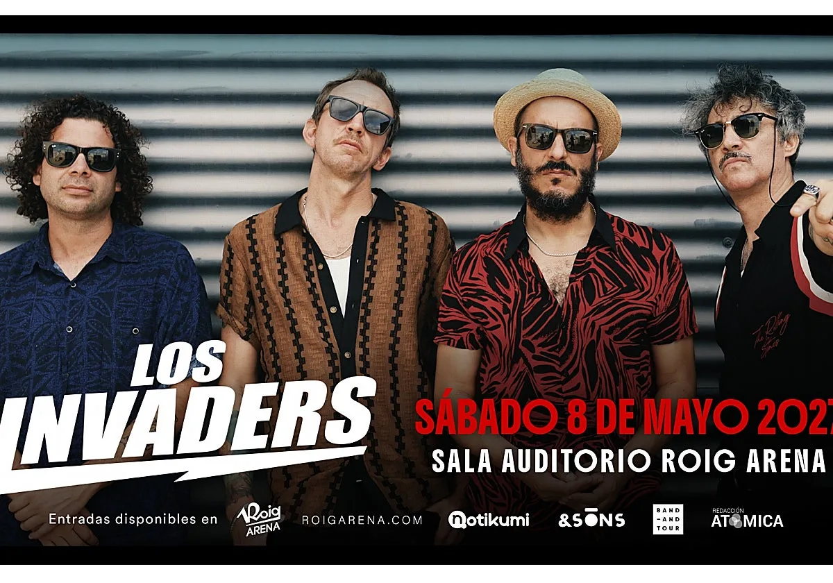 Los Invaders actuarán el 8 de mayo en la sala Auditorio Roig Arena