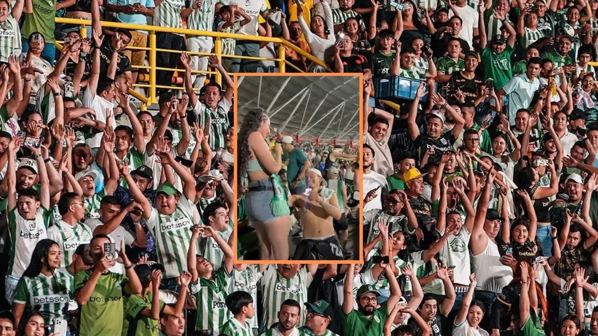 En pleno partido entre Llaneros y Nacional, quedó en video la propuesta de matrimonio entre dos hinchas verdolagas