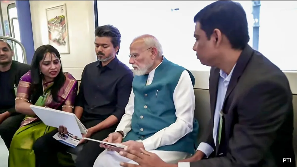 Video: PM Modi Inaugurates Chennai Metro Phase II, Takes Ride With Chief Minister Vijay
