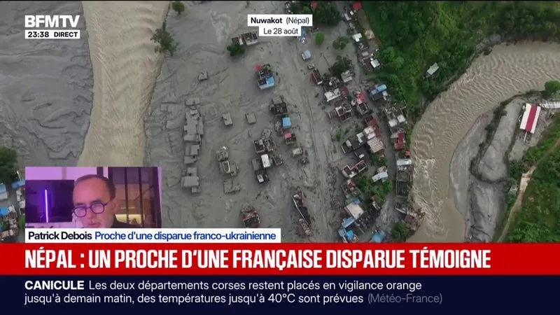 Crue au Népal et au Tibet: "Elle était avec 47 personnes, aucune d'entre elles ne répond au téléphone", témoigne Patrick Debois, proche d'une disparue franco-ukrainienne