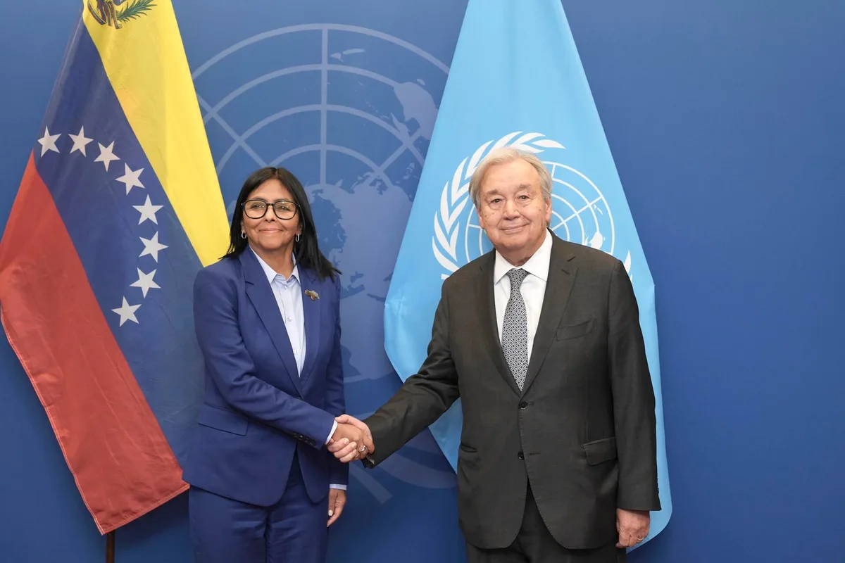 Delcy Rodríguez se reunió con Guterres y organismos financieros internacionales antes del inicio de la Asamblea General de la ONU