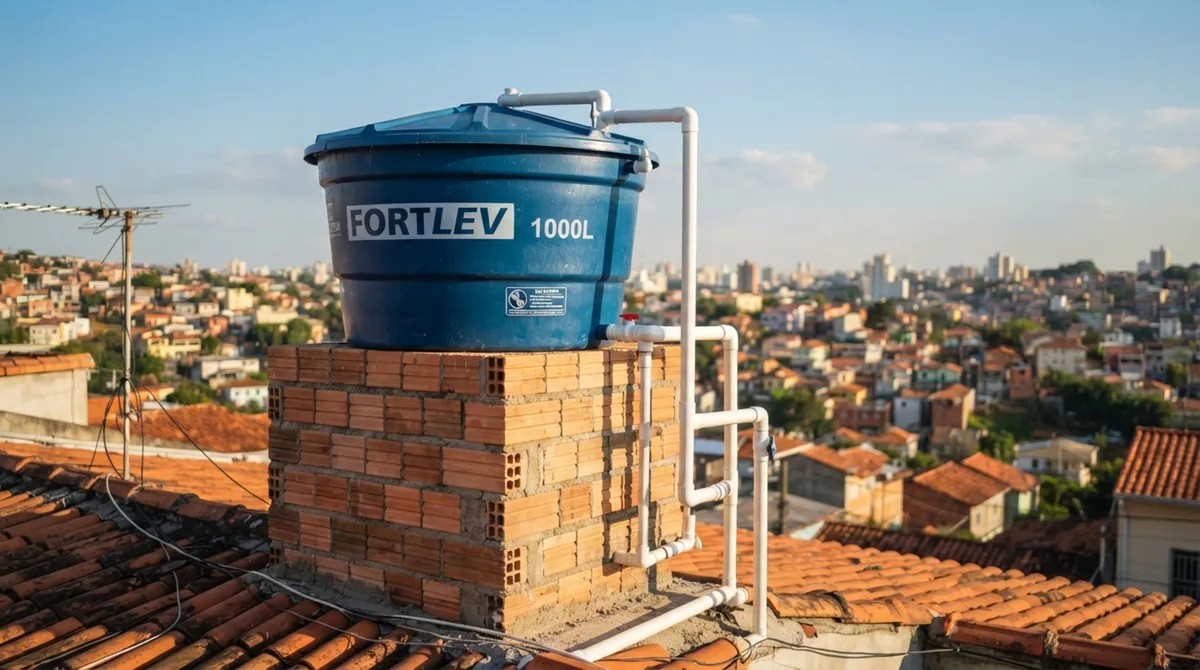 O erro invisível que 90% dos brasileiros cometem ao posicionar a caixa d’água no telhado e que destrói a pressão do chuveiro em dias quentes
