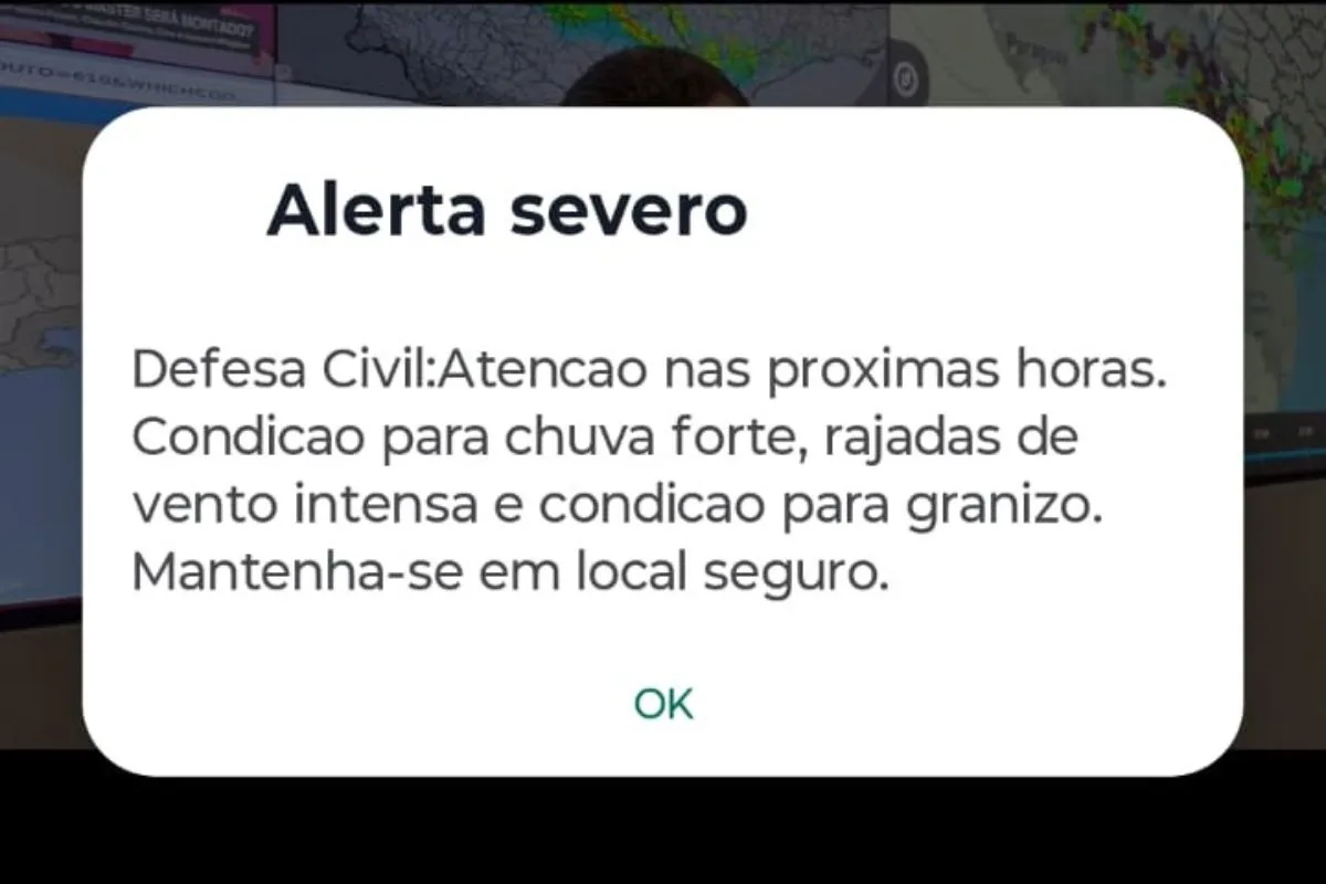 Rajadas e granizo: Defesa Civil emite alerta severo no litoral norte de SP