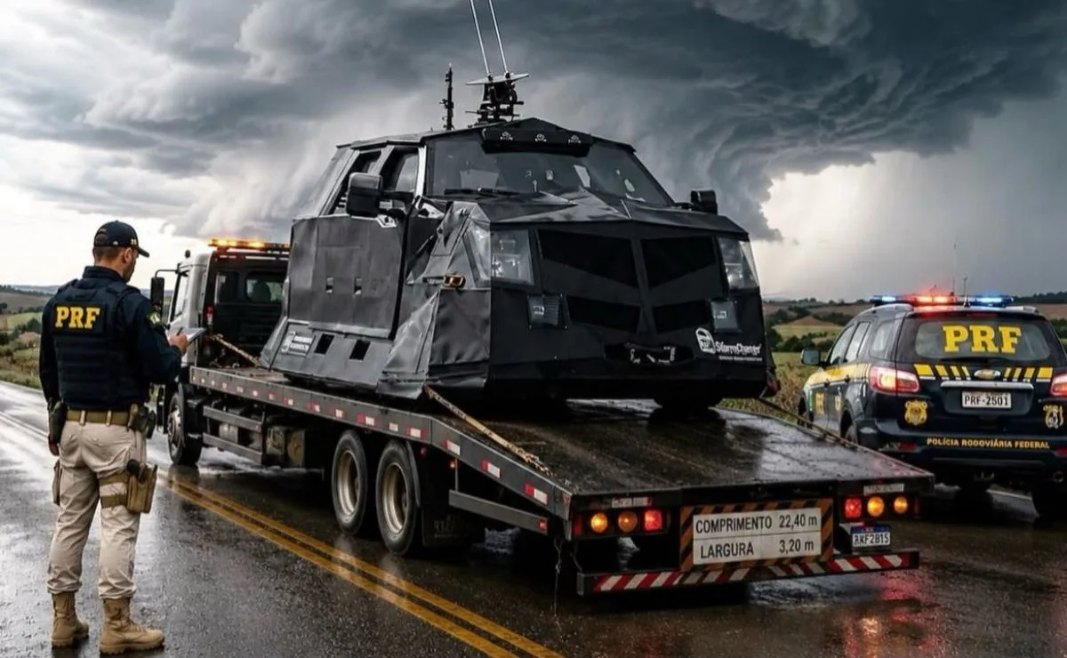 PRF desmente apreensão do carro de caçador de tornados no Paraná; influenciador anunciou viagem ao Sul do Brasil