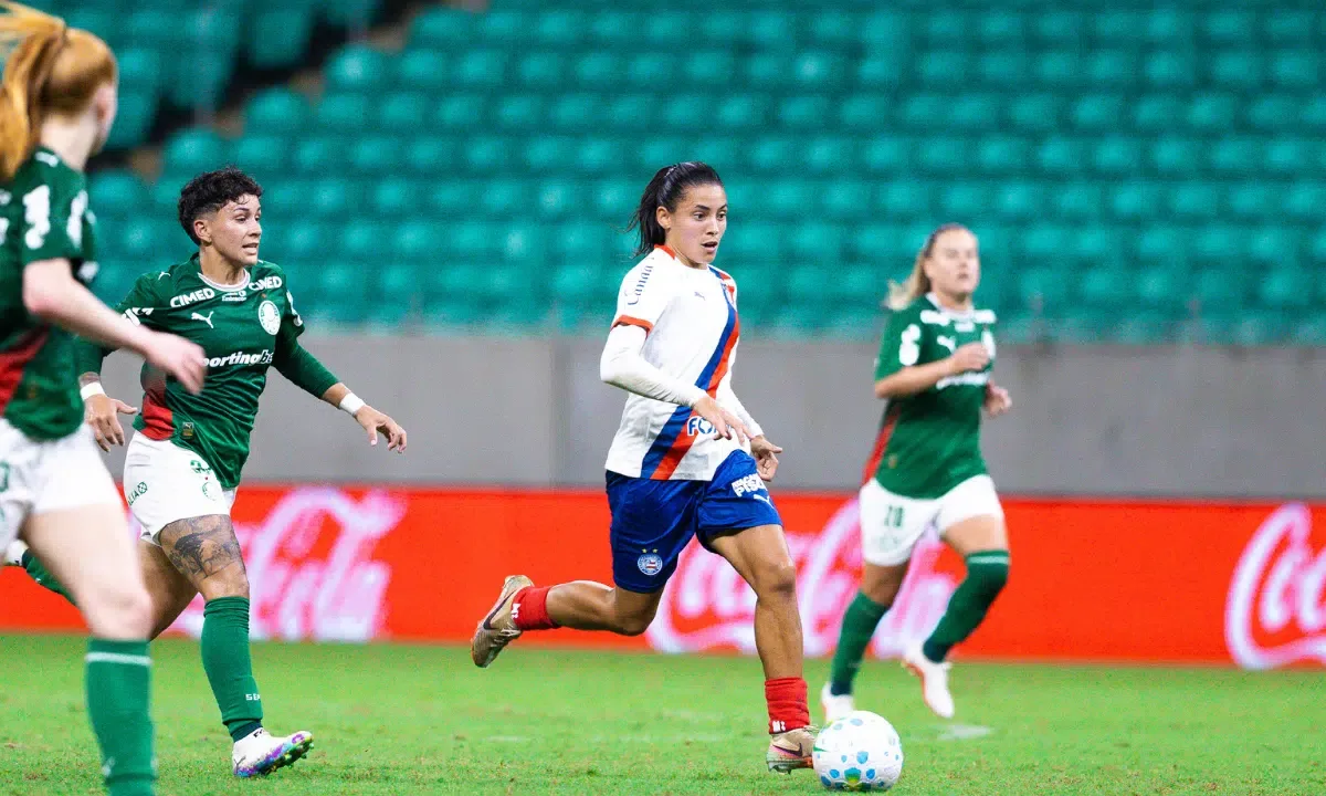 Bahia e Palmeiras empatam jogo de ida das quartas no Brasileirão F