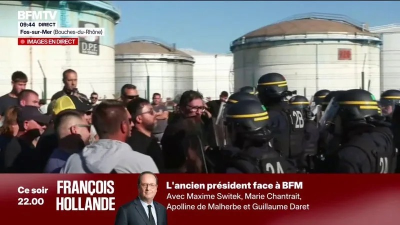Mobilisation des pêcheurs à Fos-sur-Mer: face-à-face tendu entre les manifestants et les CRS