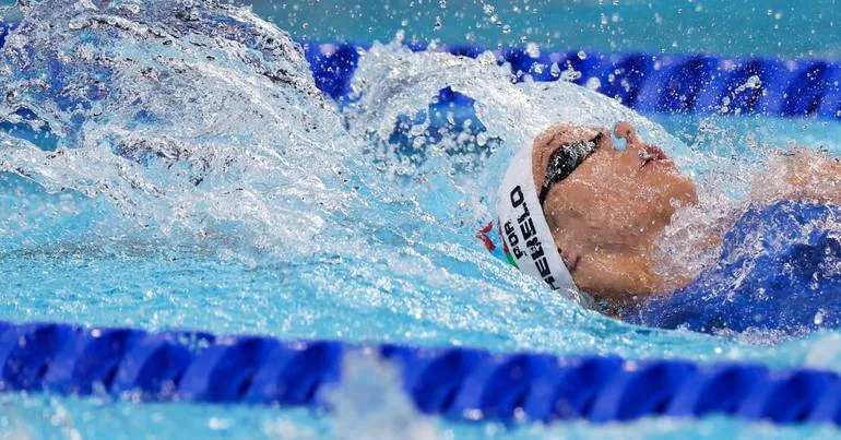 Taranto2026. Nadadora Camila Rebelo revalida título