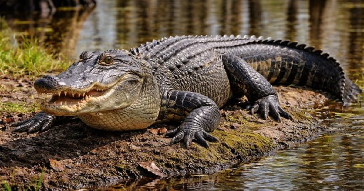 Uma mulher nadava com amigos até ser puxada para o fundo do rio em um ataque de jacaré de quase 3 metros; a tragédia é interrompida assim que a aproximação de um barco familiar assustar o animal