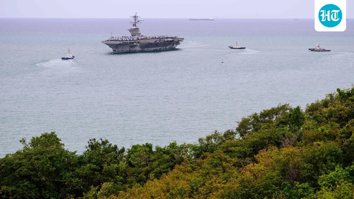 USS Abraham Lincoln, with 5,000 sailors on board, arrives in Thailand after Middle East deployment