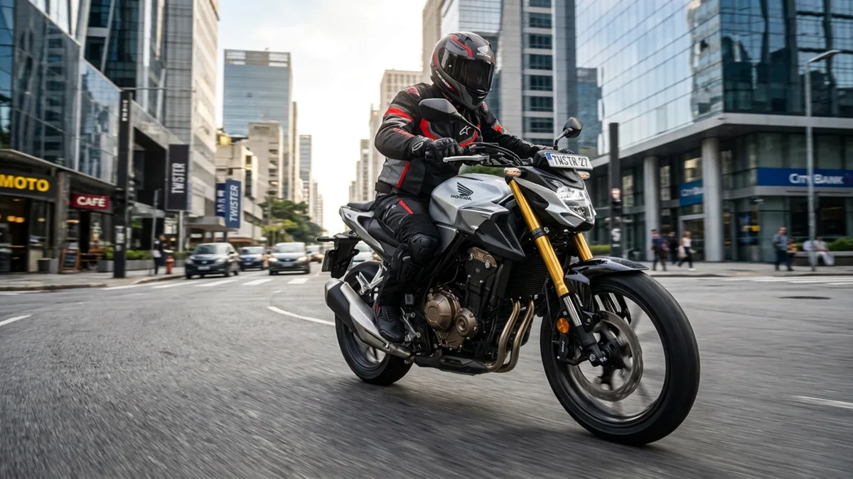 Naked de 24,7 cv ganha suspensão invertida, controle de tração e pisca-alerta acionado automaticamente em frenagens bruscas