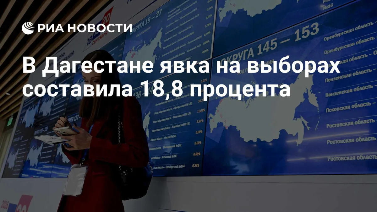 В Дагестане явка на выборах составила 18,8 процента