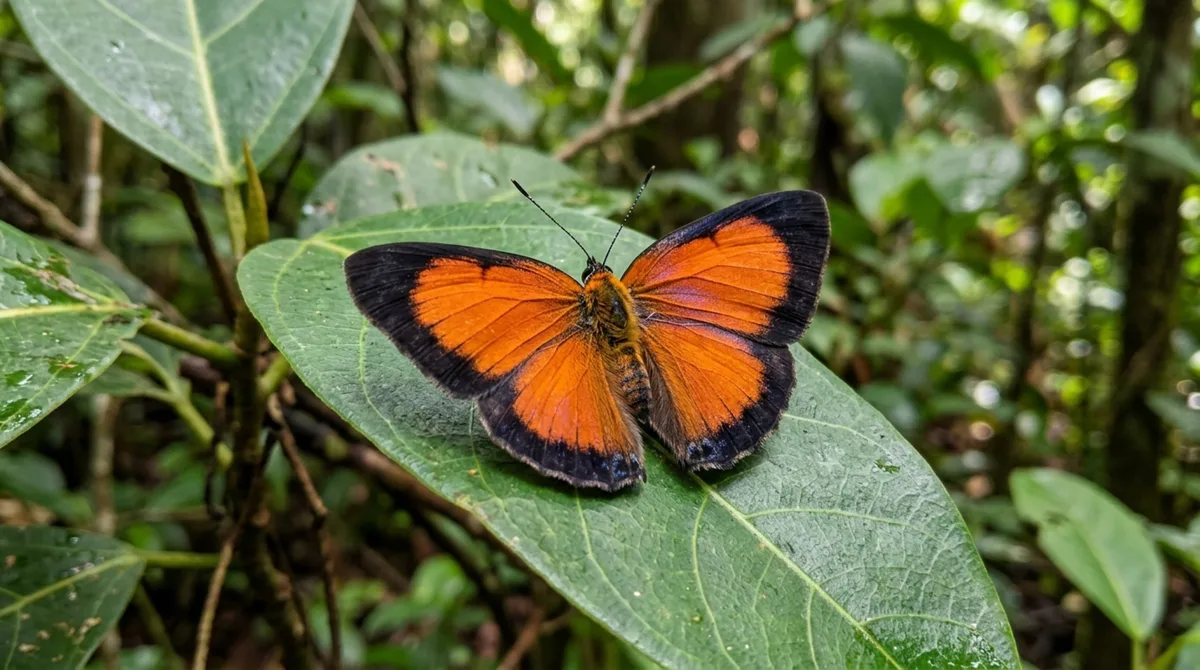 Borboleta laranja aparece após grande revisão de coleções e entra num grupo que parece feito de metal