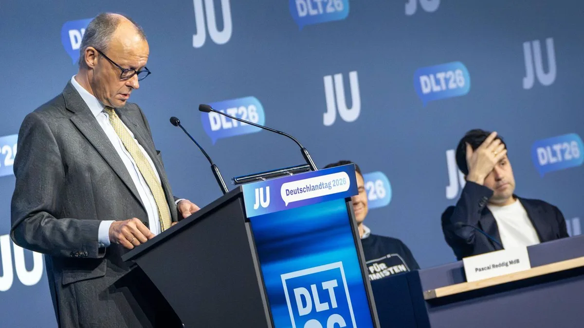 Deutschlandtag: Und dann stellt Friedrich Merz die Existenzfrage