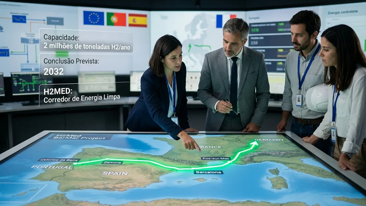 Portugal se junta à Espanha, à França e à Alemanha e avança com corredor de 670 km capaz de transportar 2 milhões de toneladas de hidrogênio por ano