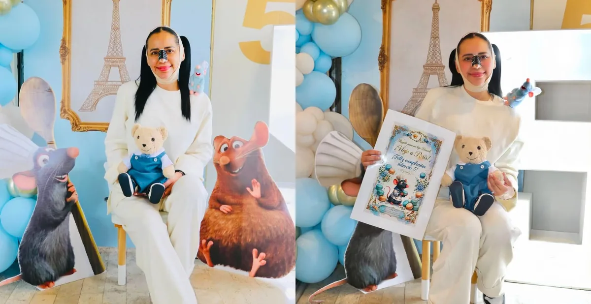 Sandra Cuevas celebra a su “hijo” Daniell: así fue la fiesta del oso de peluche que representa su deseo de ser mamá