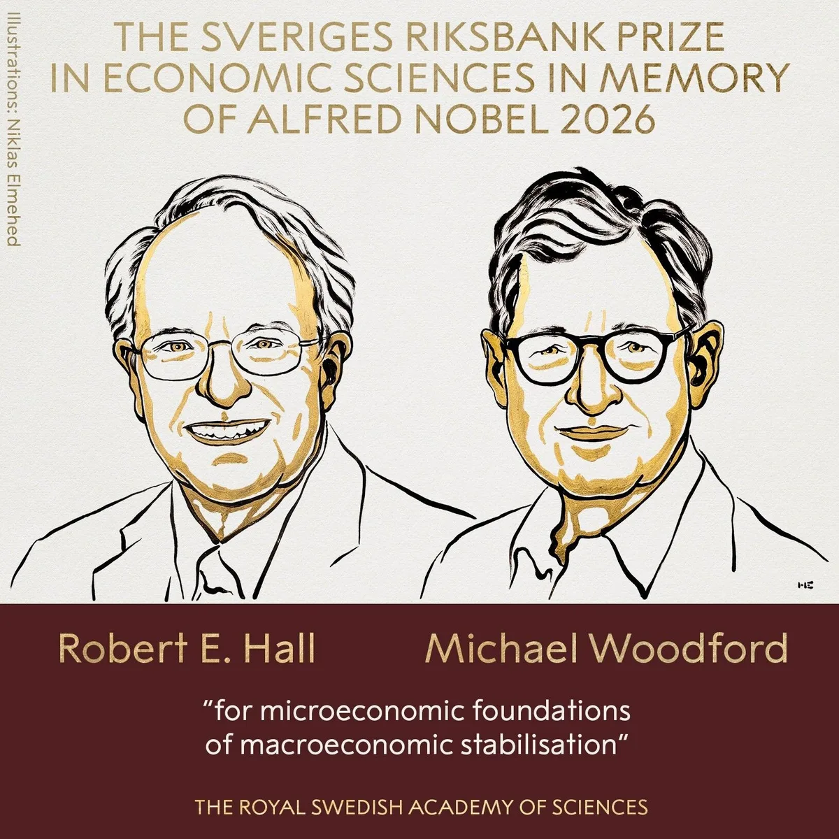 Prix Nobel d’économie 2026 : les Américains Michael Woodford et Robert Hall récompensés