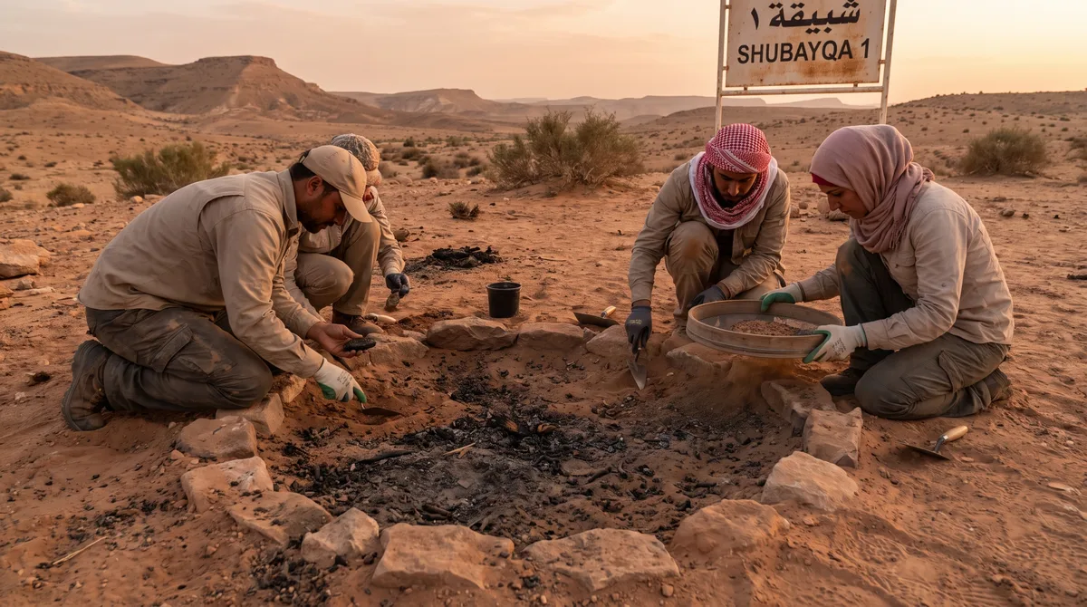 Por muito tempo, a origem do pão foi associada à agricultura. Em Shubayqa 1, 24 restos carbonizados mostraram que produtos semelhantes a pão já eram preparados pelo menos 4.000 anos antes