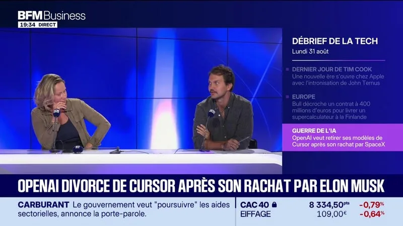 OpenAI divorce de Cursor après son rachat par Elon Musk - 31/08