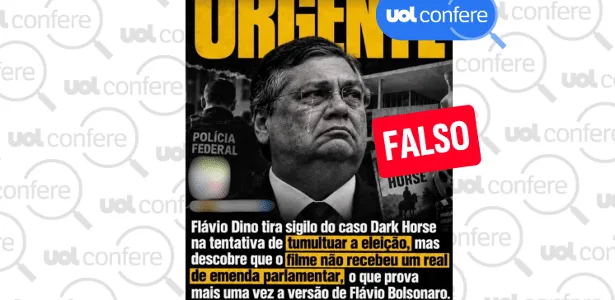 É falso que Dino descobriu que 'Dark Horse' não recebeu verba pública