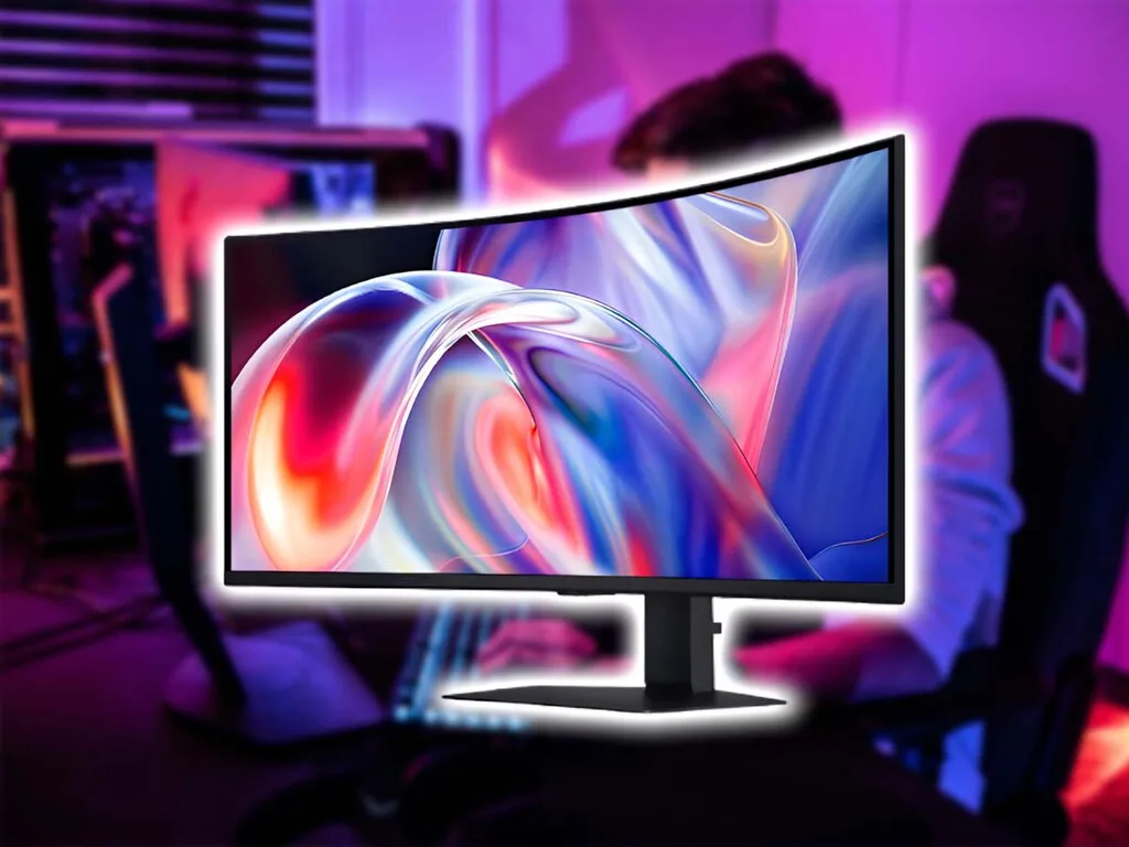 Monitor Samsung de 40 pulgadas con frecuencia de actualización de 144 Hz y pantalla curva. Tiene 10,000 pesos de descuento