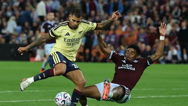 Un gol de Saka le dio al Arsenal una trabajada victoria ante el Aston Villa