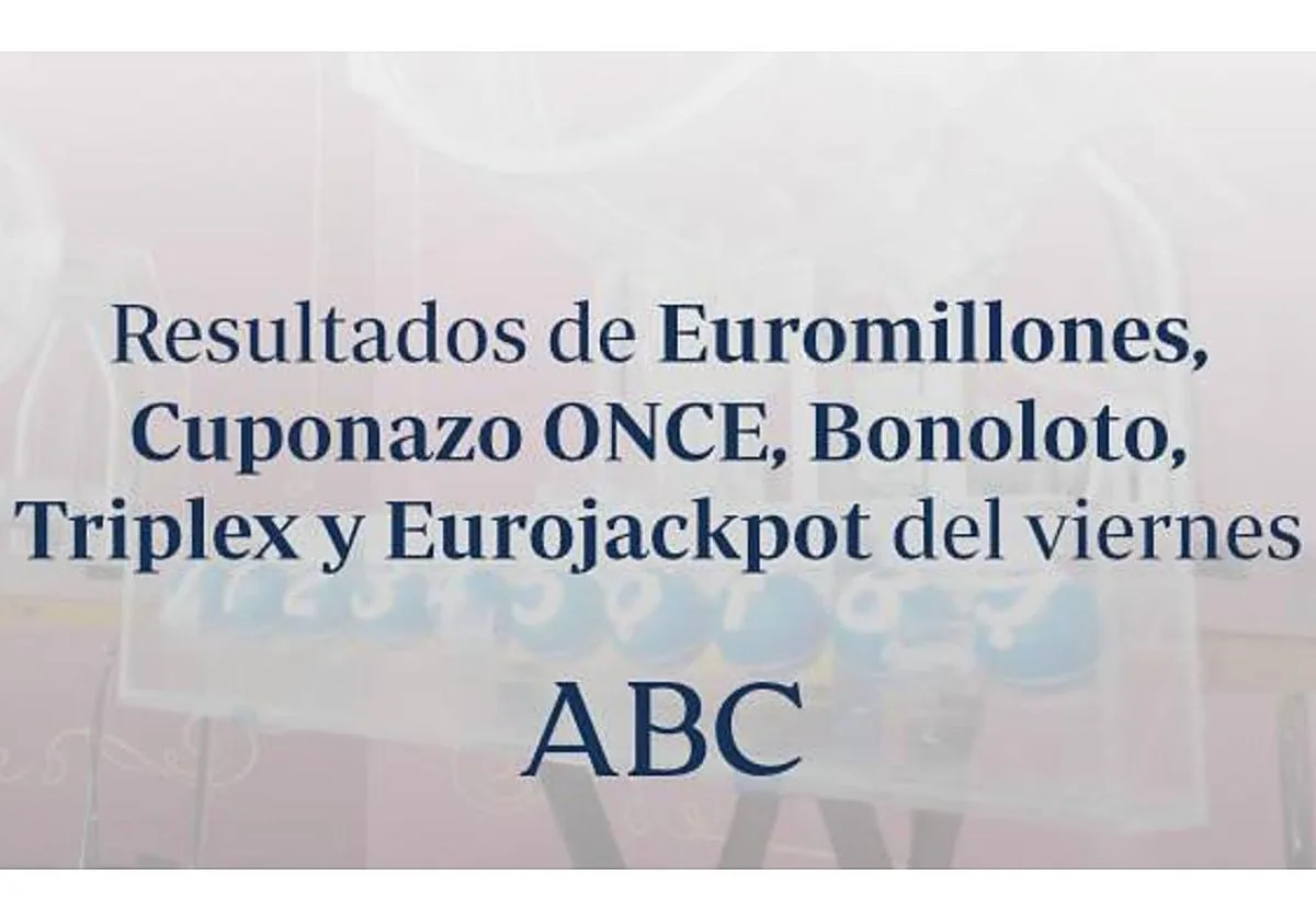 Todos los resultados de las loterías que se han celebrado hoy viernes, 21 de agosto de 2026: Bonoloto, Triplex y Cuponazo de la Once