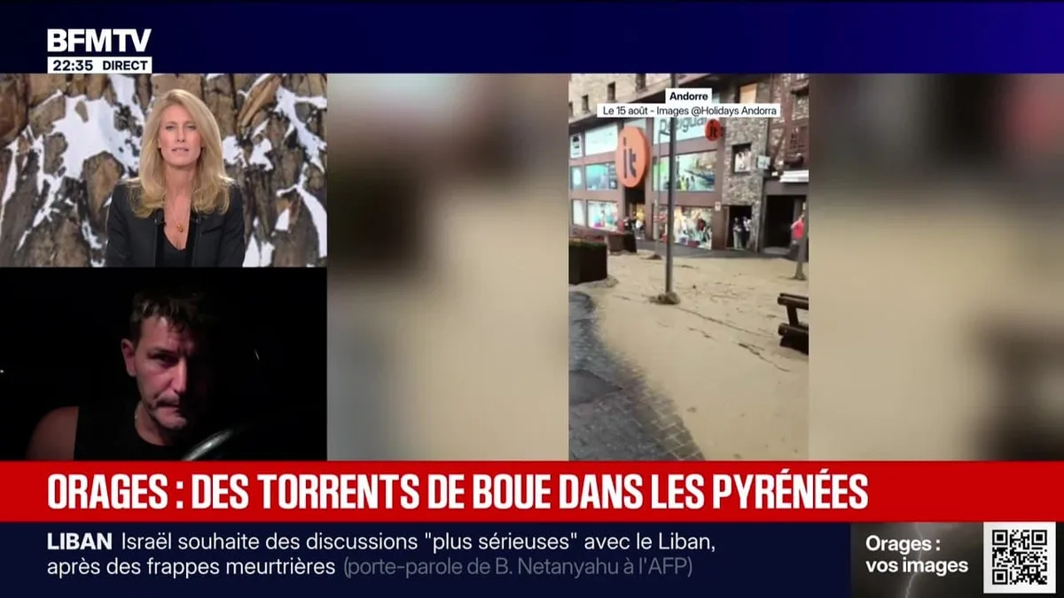 La Mongie : la route coupée par les intempéries - 15/08