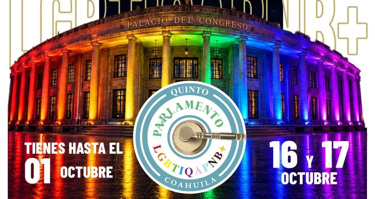 Lanzan convocatoria para sexta edición del Parlamento LGBTIQA+ en Coahuila