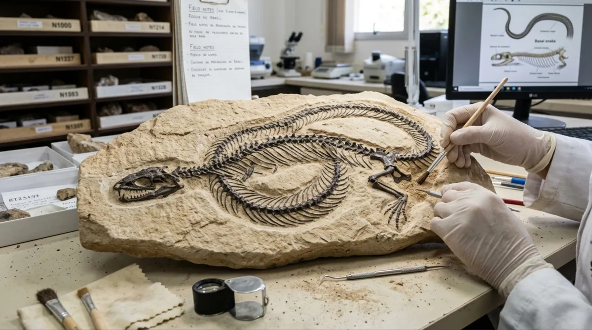 Fóssil de 85 milhões de anos encontrado no Brasil revela detalhe surpreendente sobre a origem das serpentes