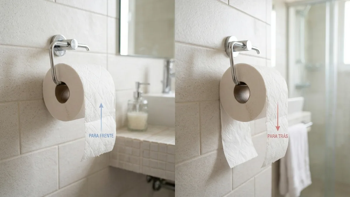 Pendurar o papel higiênico voltado para frente ou para trás: qual é a forma correta e por que uma posição é recomendada?