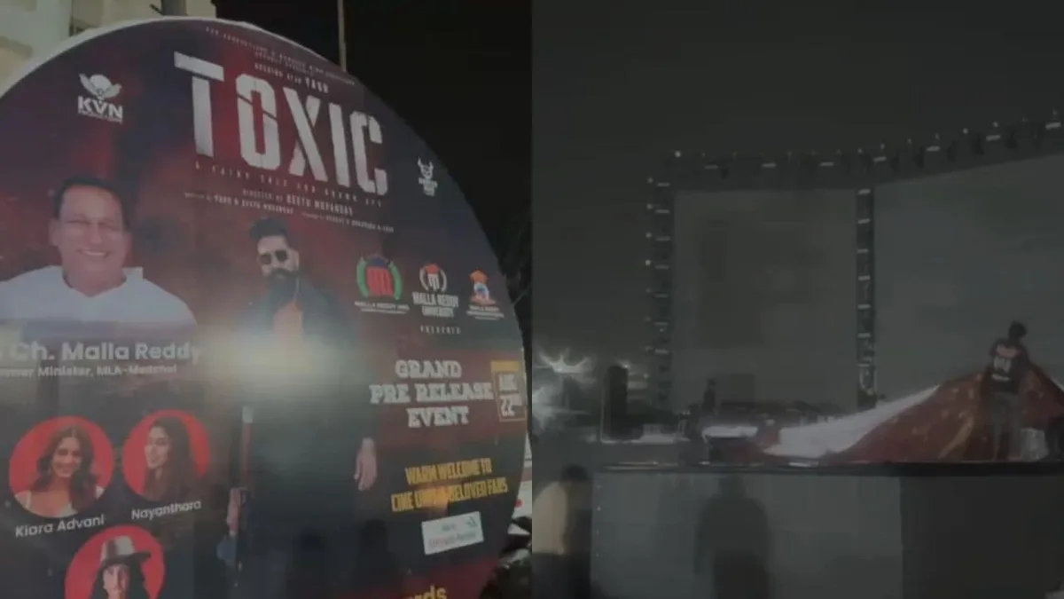 Sound System Collapses At 'Toxic' Pre-Release Event In Hyderabad, 2 Injured