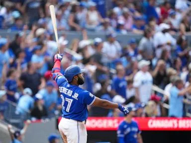 Guerrero has four hits, including first HR at home, as Blue Jays thump Orioles 8-1